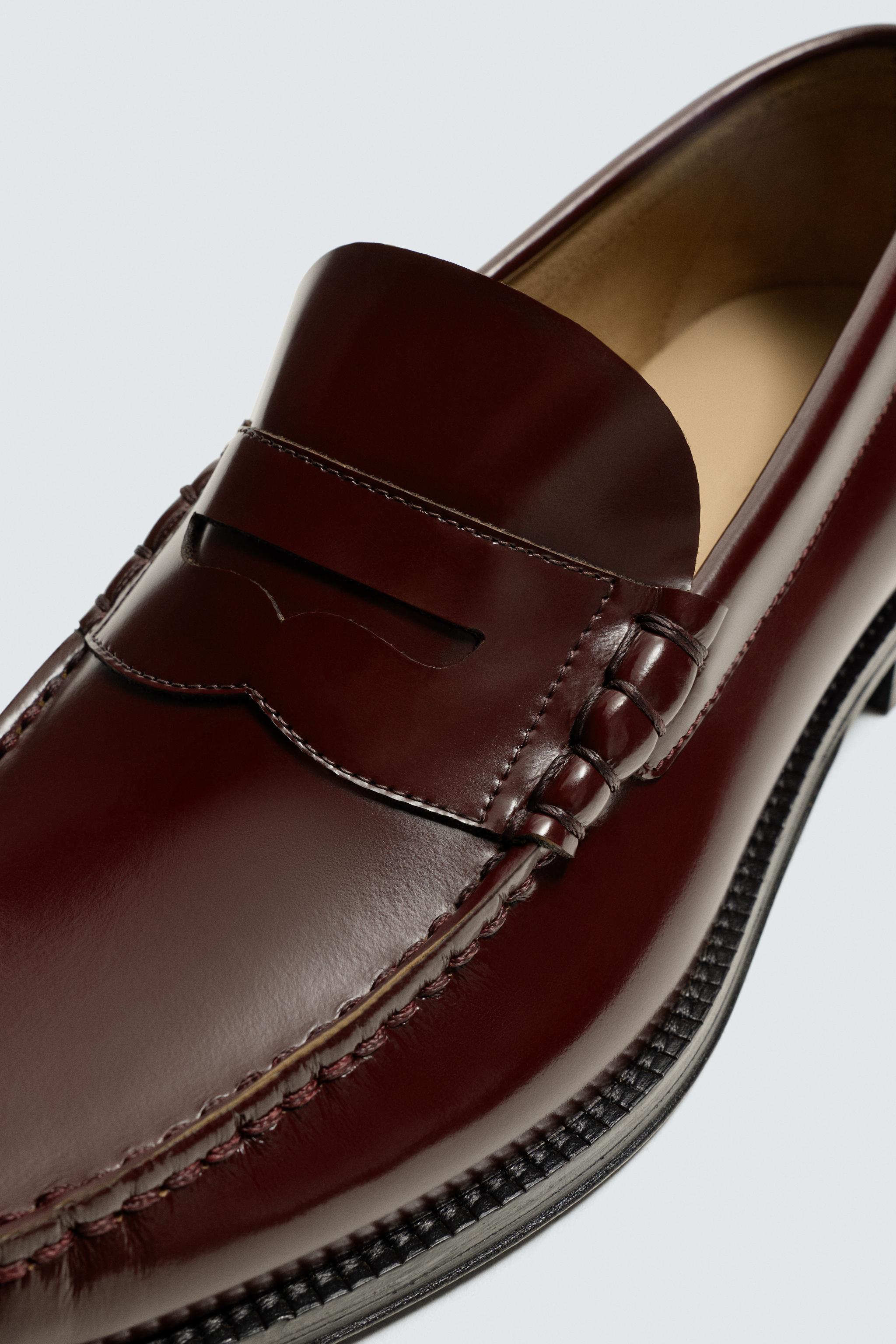 LEATHER PENNY LOAFERS